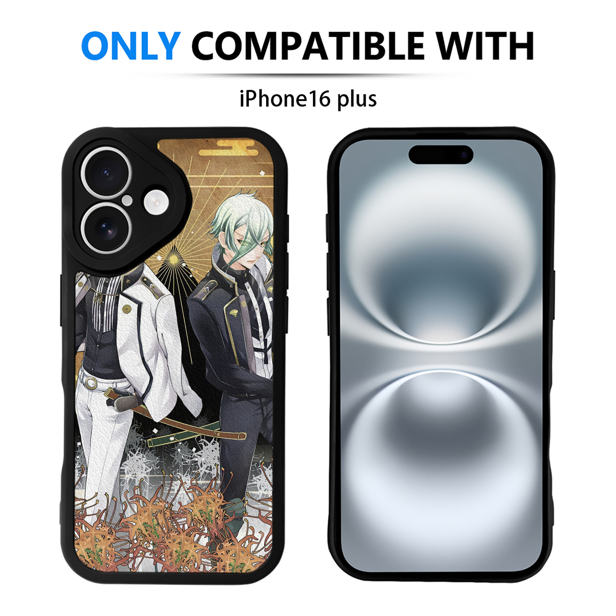 （画像用） 刀剣乱舞 Touken Ranbu 【iPhone 16シリーズ対応】シリコンスマホケース（レザー調） 材質：シリコン